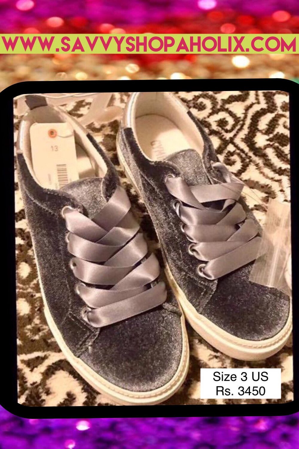 Gymboree Grey Velvet Sneakers/ Shoes