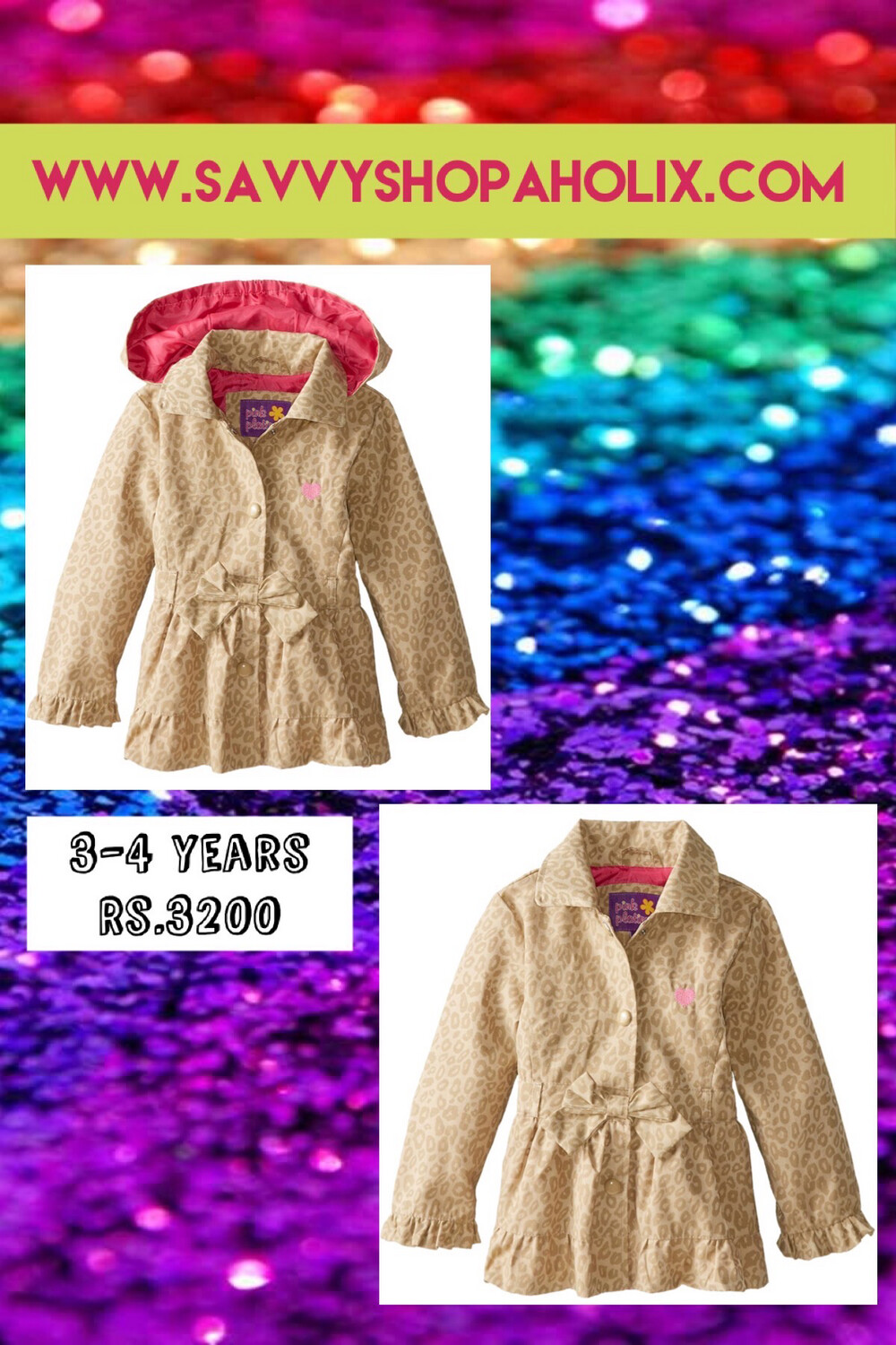 Hooded Coat By Pink Platinum 