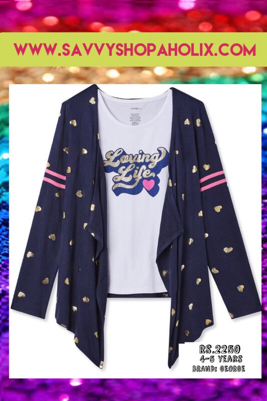 George Star Foil Cardigan And Tank