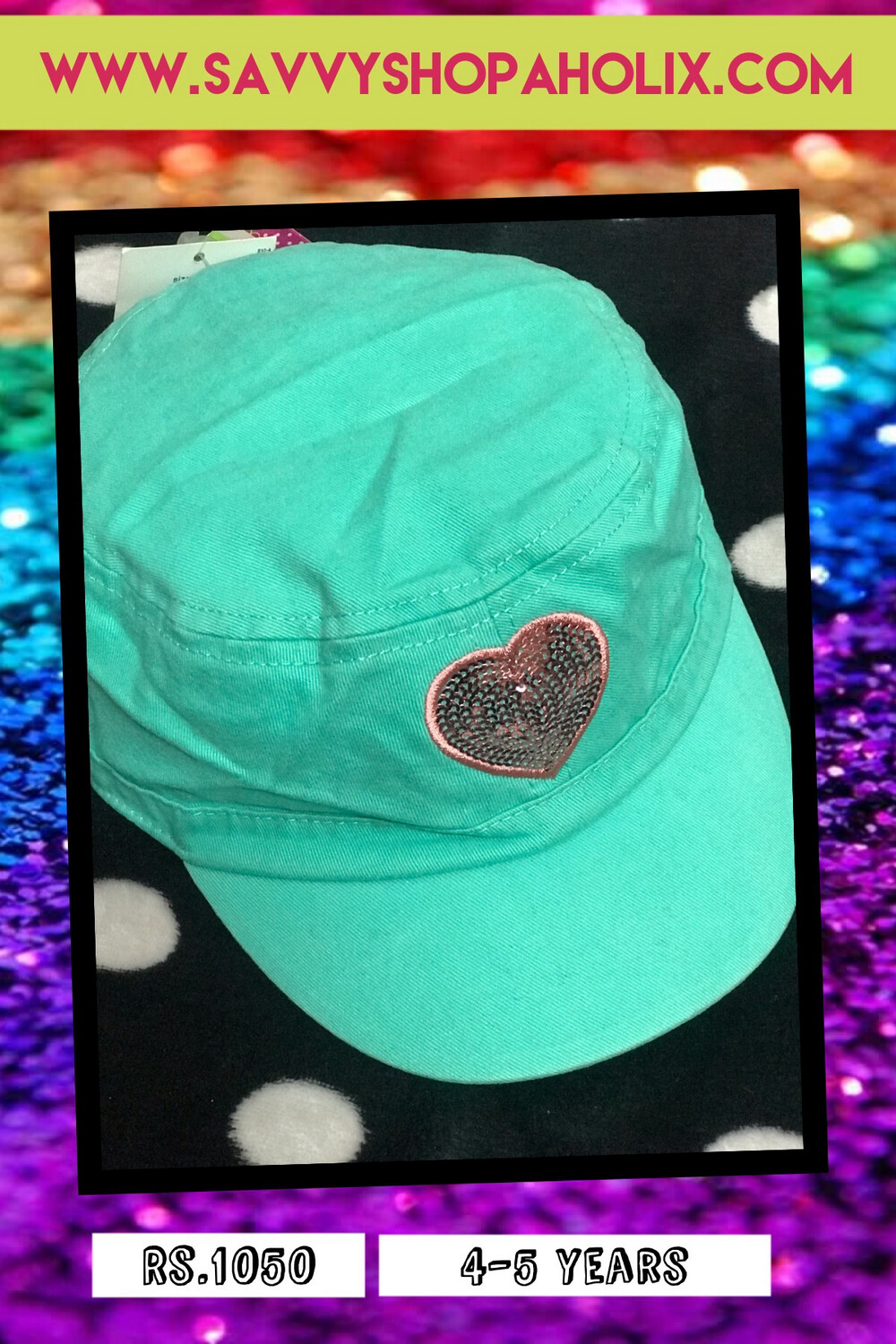 Sequin Heart Cap For Girls By Joe Fresh