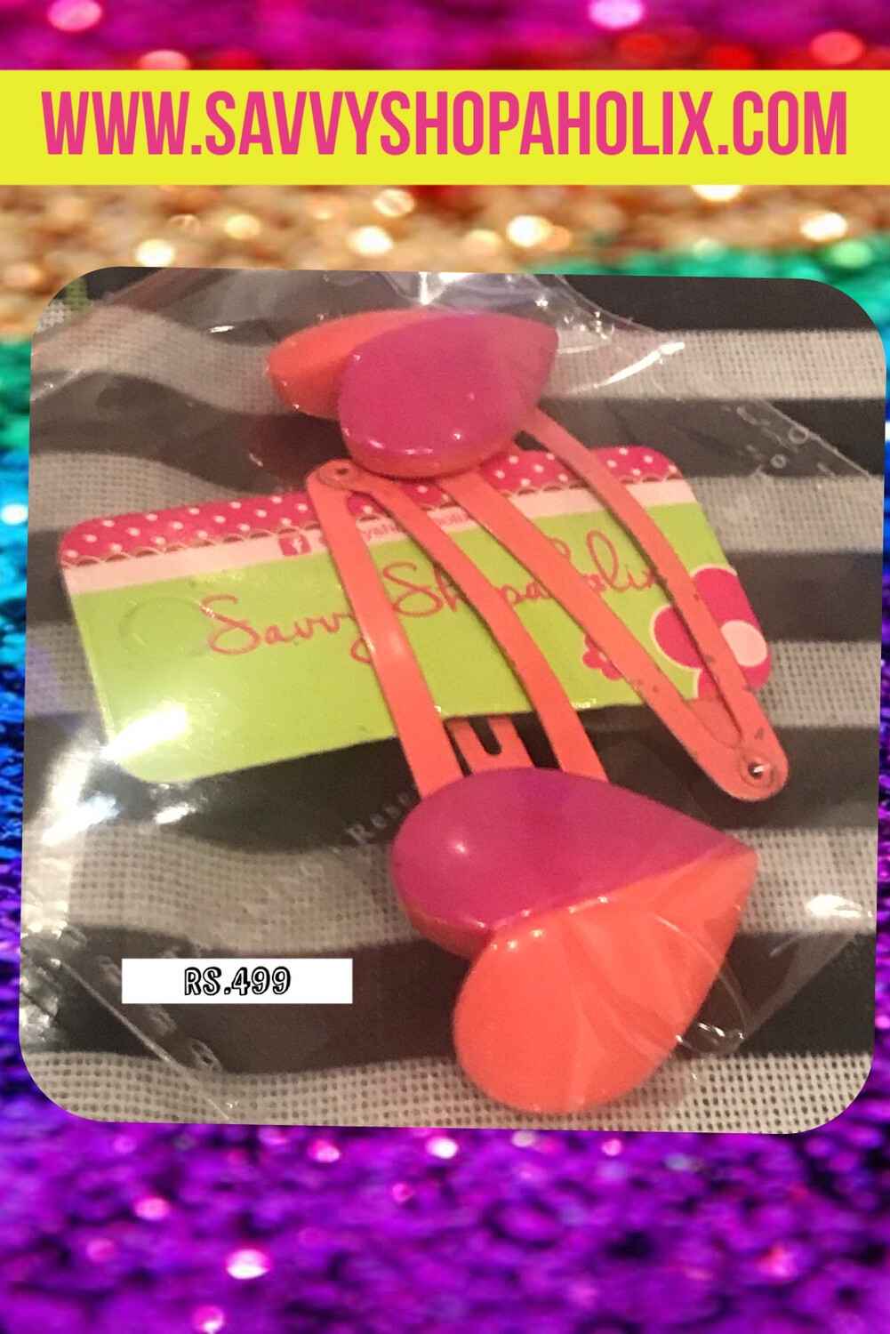 Heart Hair Clips
