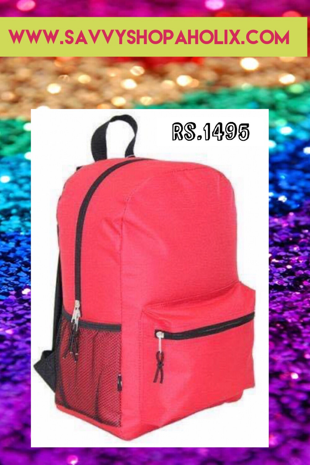 Athletic Works Red Backpack/school Bag