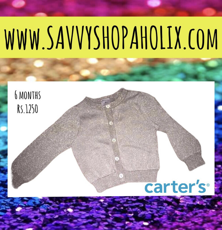 Baby Girl Grey Sweater/Cardigan By Carter’s