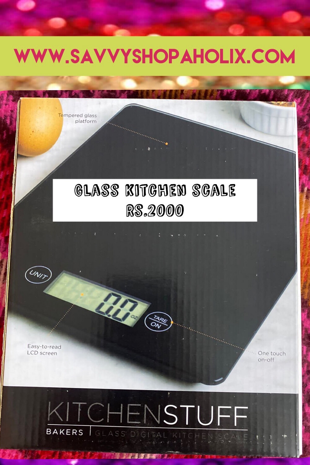 Tempered Glass Digital Kitchen Scale