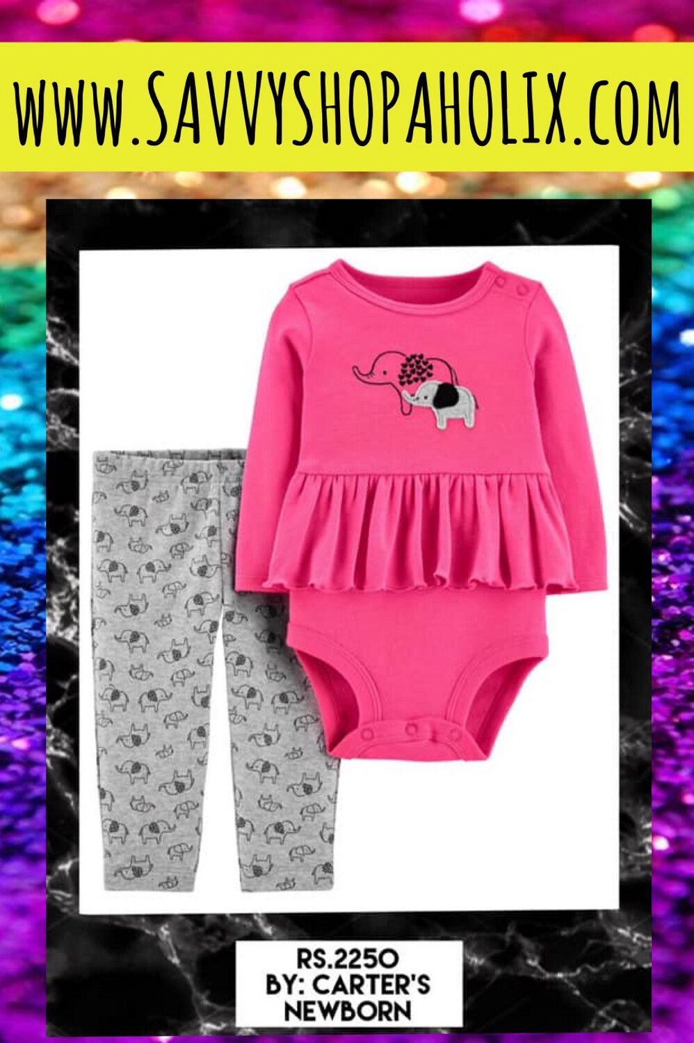 Baby Girl 2pc Set By Carter’s-Elephant