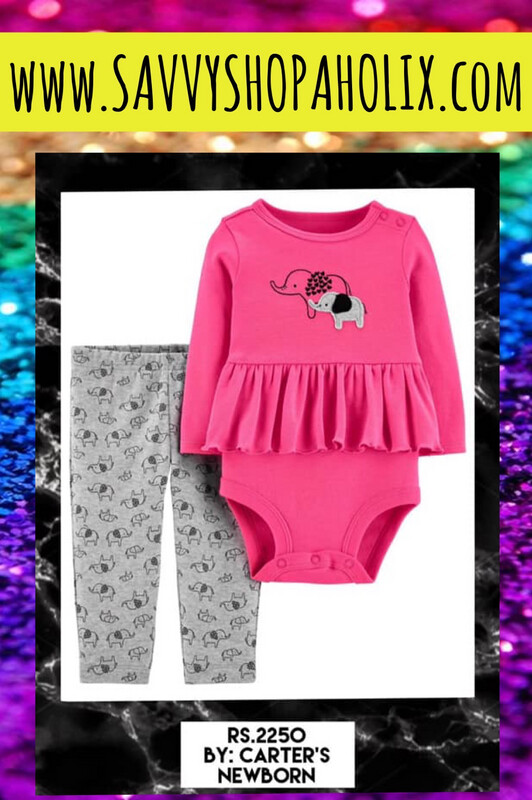 Baby Girl 2pc Set By Carter’s-Elephant