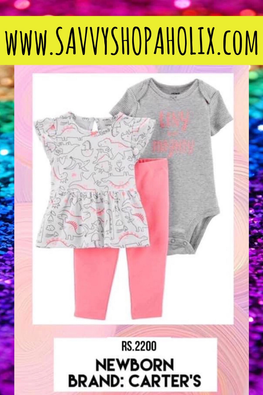 Baby Girl 3pc Outfit By Carter’s 
