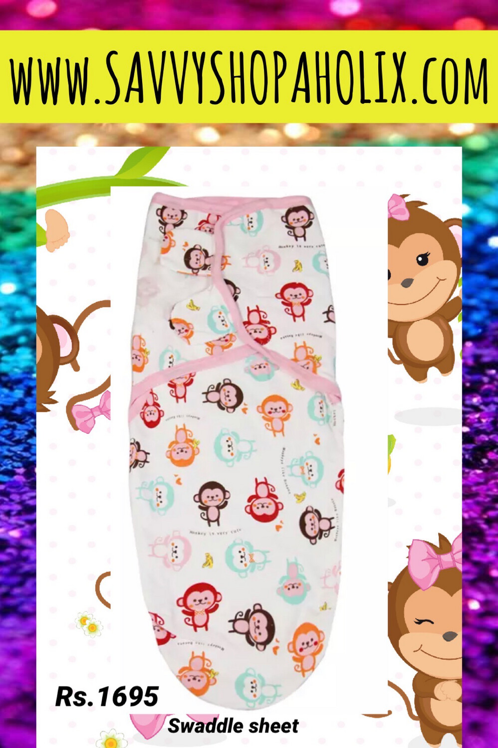 100% Cotton Swaddle Sheet