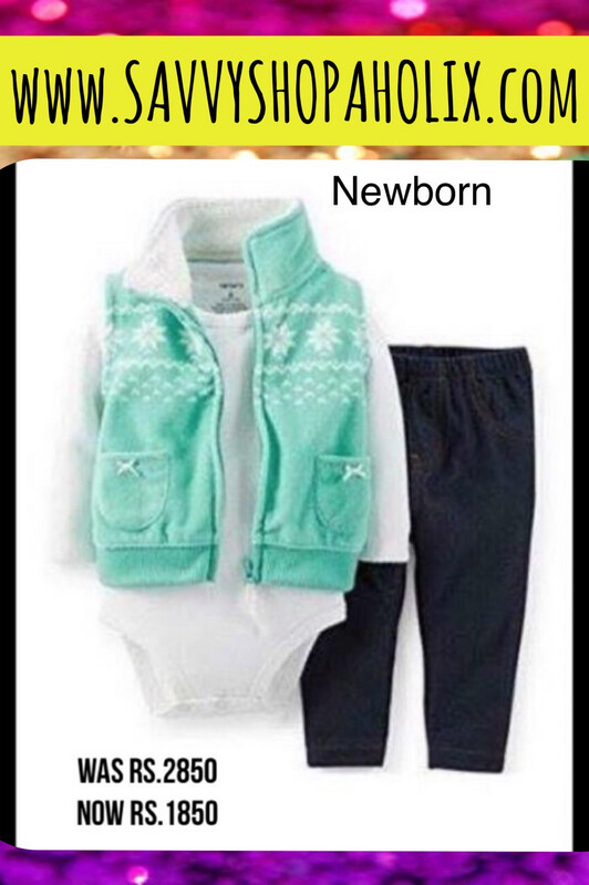 Baby Girl 3pc Outfit By Carter’s- Fleece Jacket