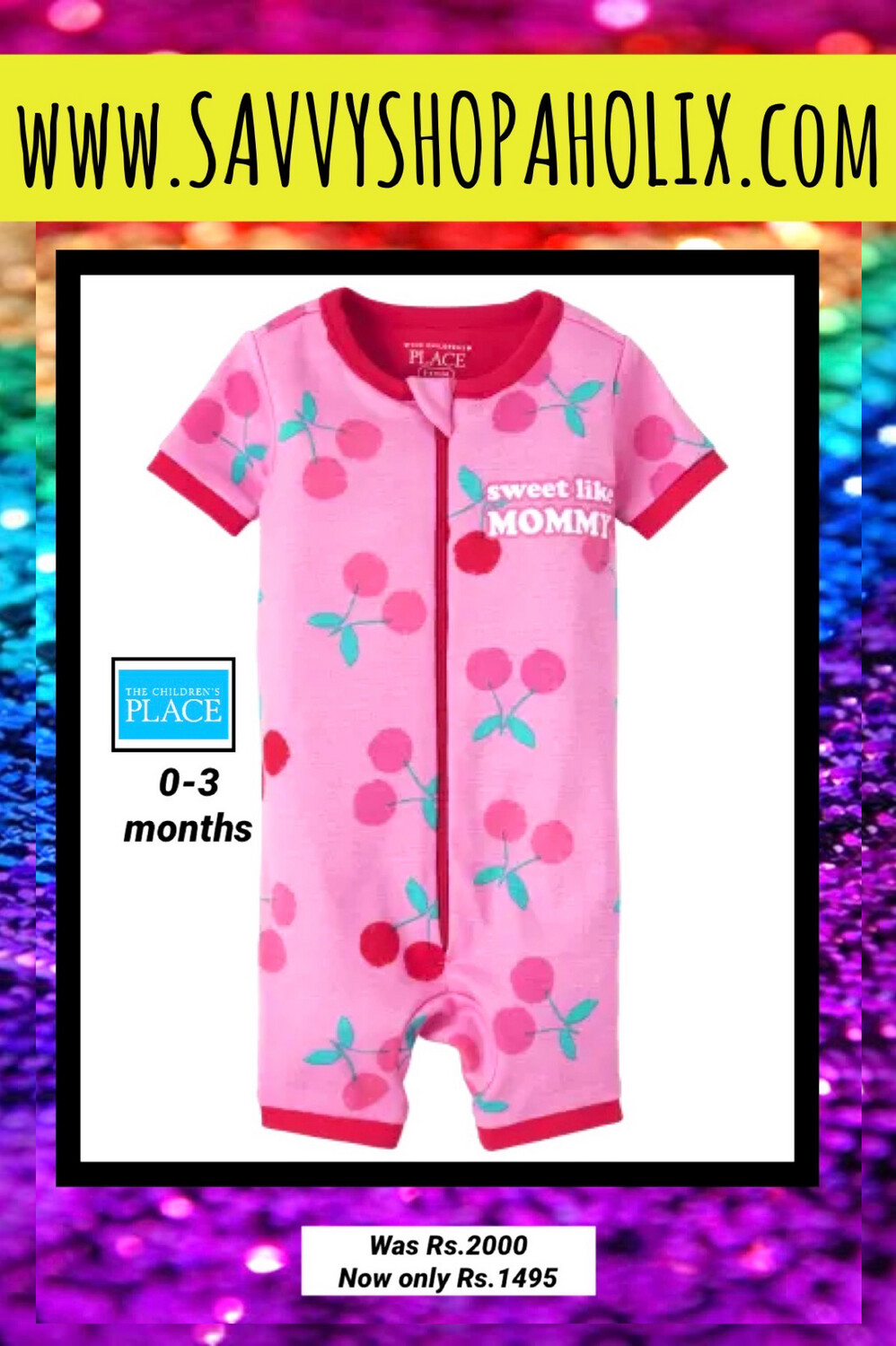 Baby Girl Romper By The Children’s Place- Cherries