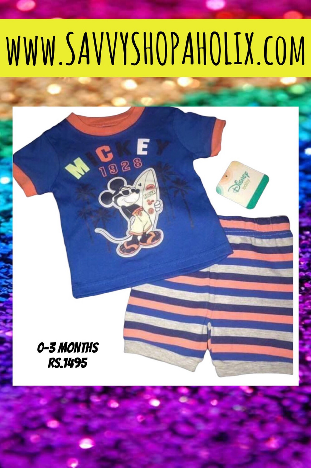 2pc Shorts Set Mickey Disney