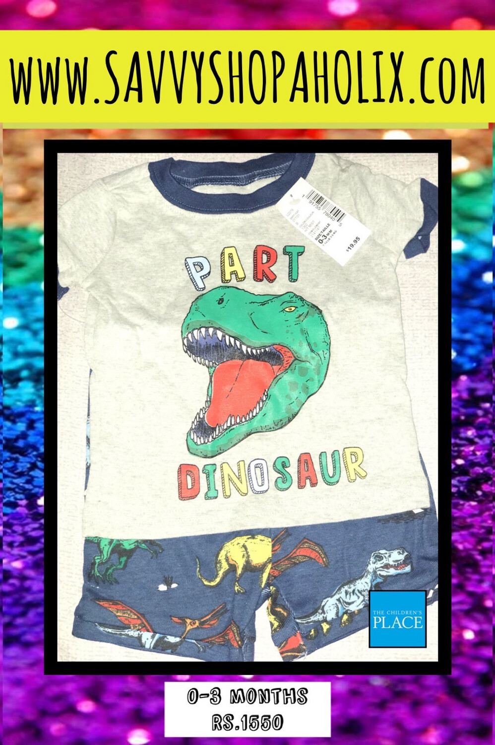 Part Dinosaur 2pc Shorts Outfit By The Children’s Place