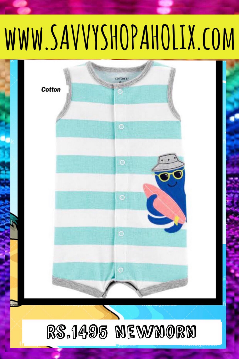 Boys Romper By Carter’s - Octopus