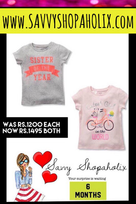 Baby Girl 2pk Tshirts By Carter’s