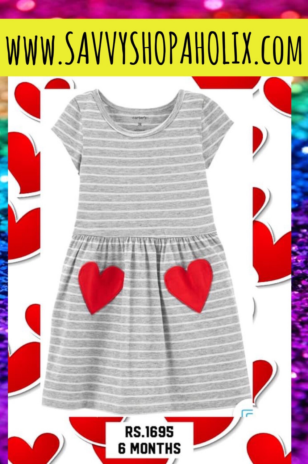 Carter&#39;s Cotton Dress - Hearts