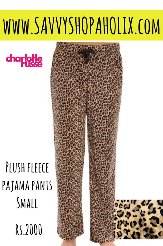 Charlotte Russe Cheetah Print Plush Pajama Pants