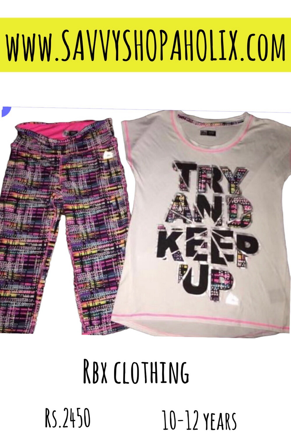 Rbx 2pc Outfit With Capri Tights