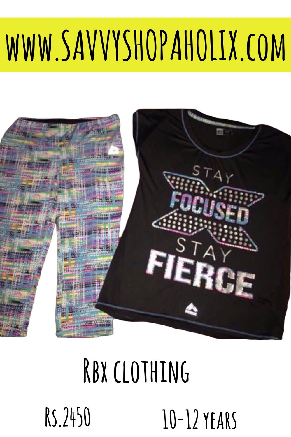 Rbx 2pc Outfit With Capri Tights