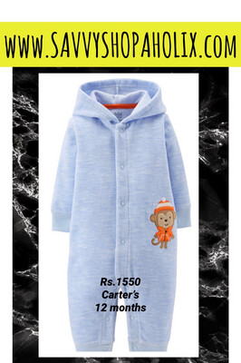 Fleece Hooded Sleeper By Carter’s-Monkey