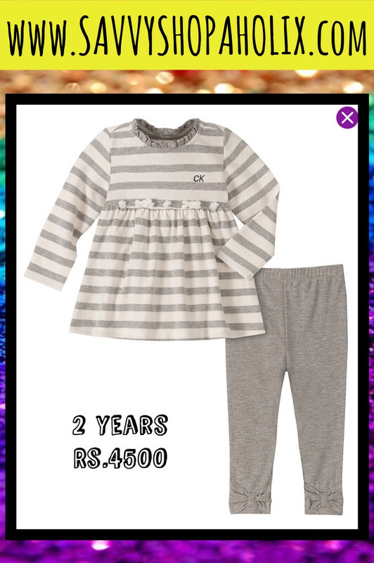 Gray &amp; Ivory Stripe Tunic With Gray Leggings by Calvin Klein