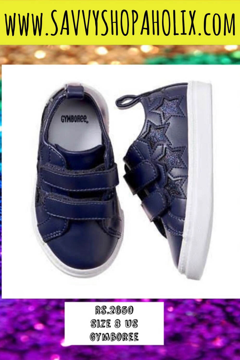 Gymboree Metallic Navy Blue Sneakers/ Shoes