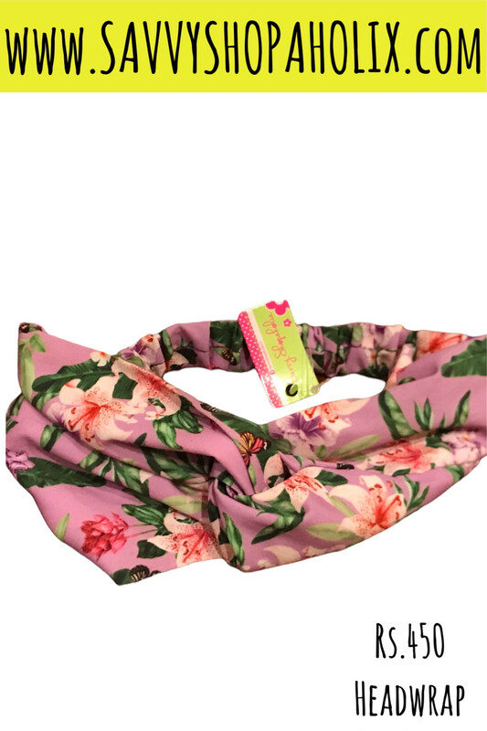 Purple Flower Hair Band/Head Wrap