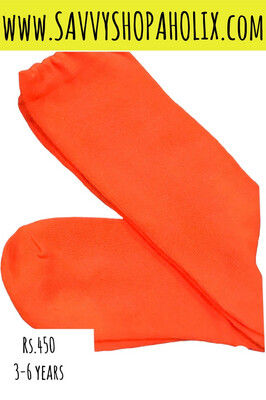 Orange Long Girl Socks