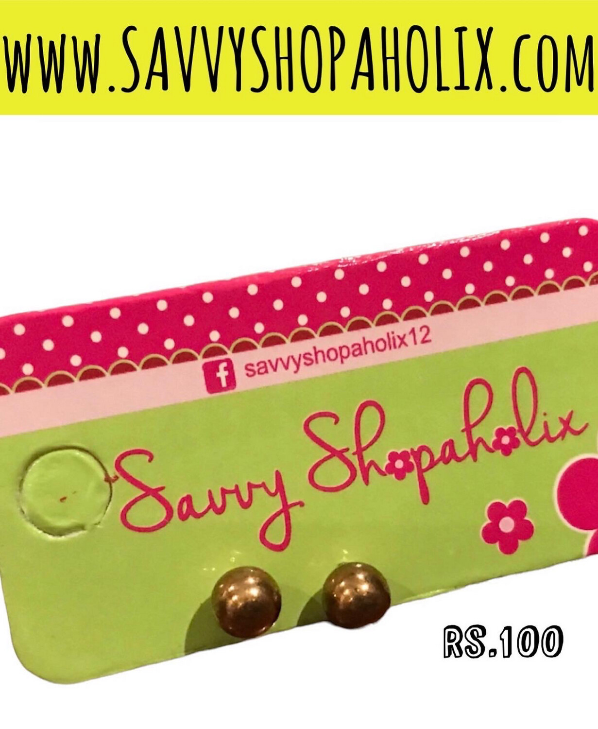 Copper Round Studs/Earrings