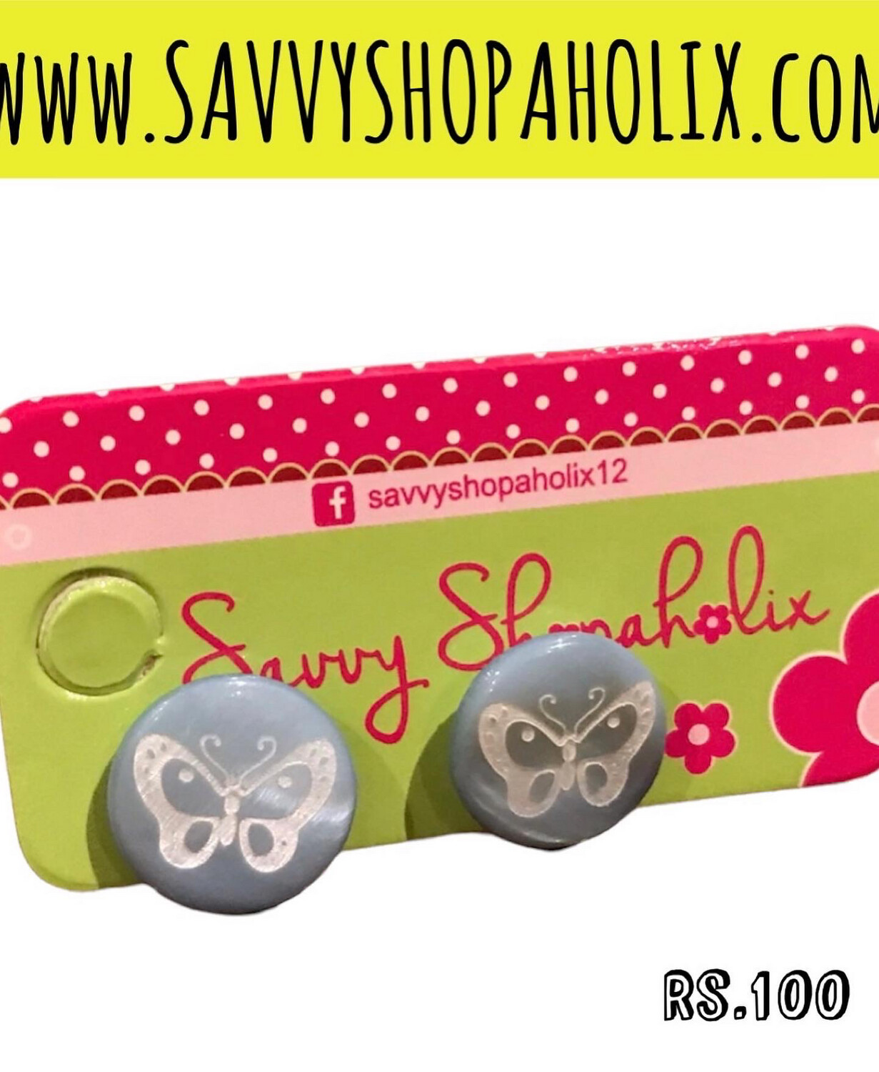 Sky Blue Butterfly Studs/Earrings