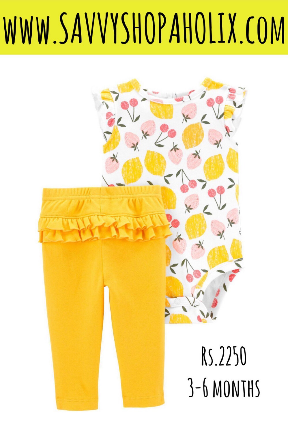 Carter’s 2pc Outfit- Lemon
