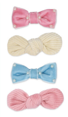 KHRISTIE 4pc Velvet Bow Hair Clips