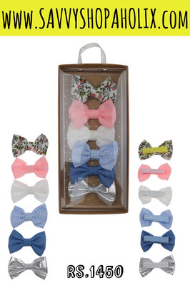 6pk Bow Clips With Gift Box by Capelli