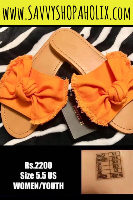 Orange Big Bow Slippers