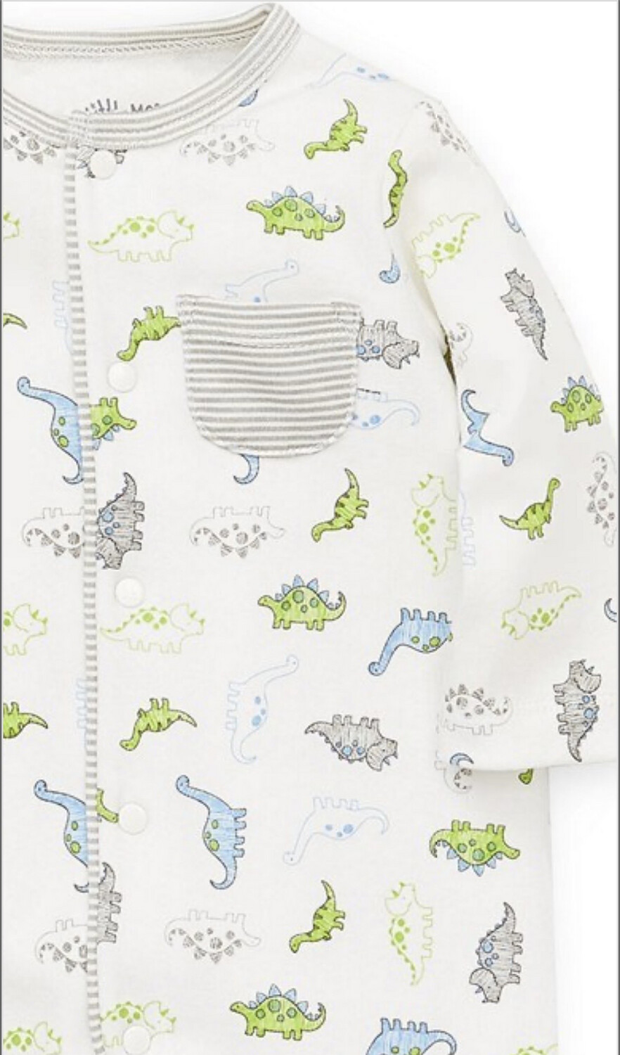 LITTLE ME Cotton Sleeper/Romper With Matching Cap Dinosaur
