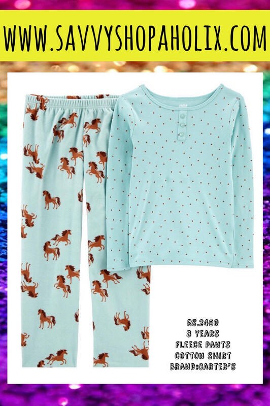 Carter’s Fleece Pants Cotton Shirt Night Suit