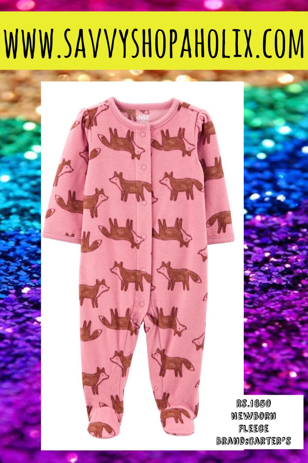 CARTER&#39;S FLEECE ROMPER/SLEEPER
