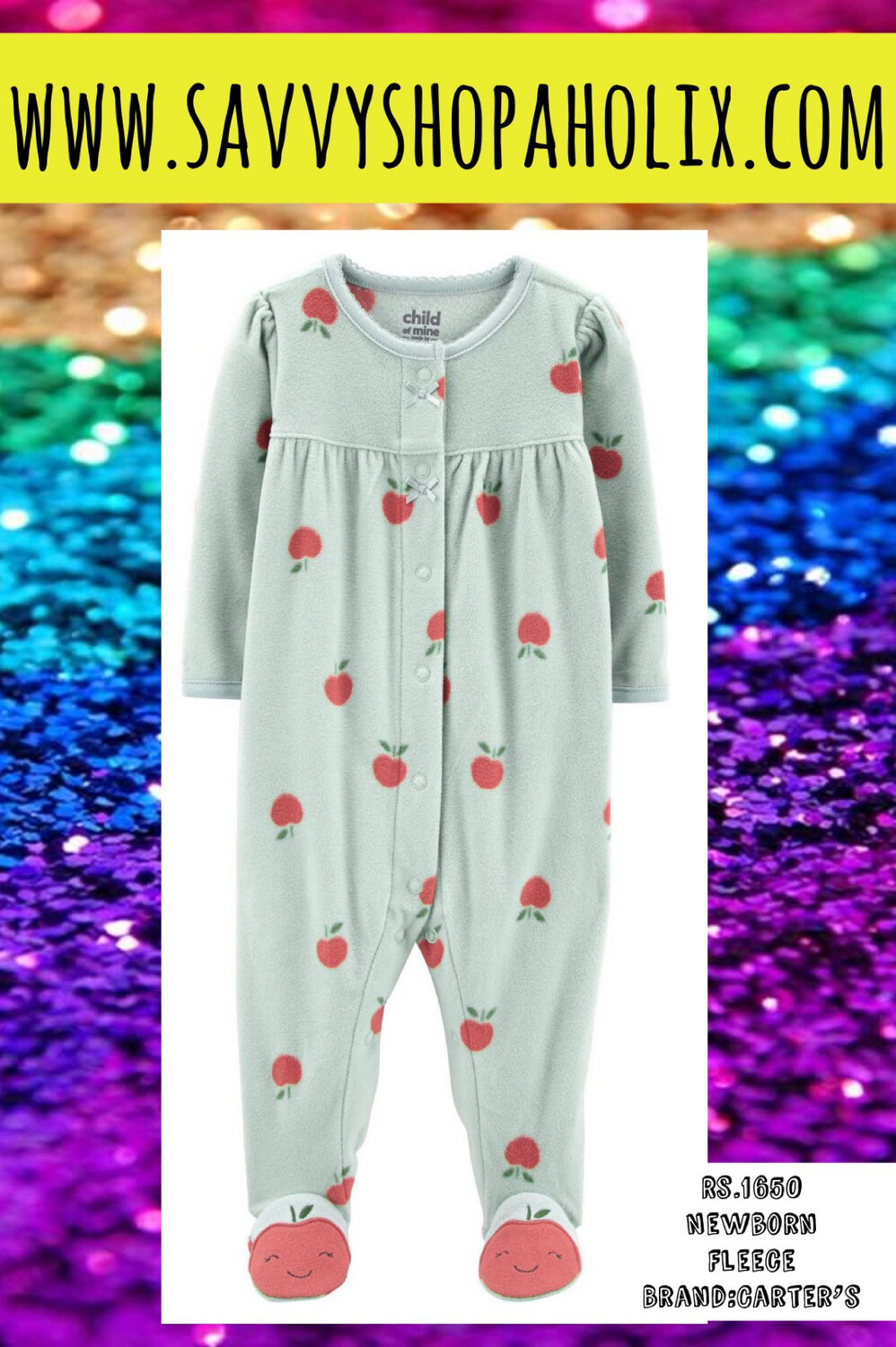 CARTER&#39;S FLEECE ROMPER/SLEEPER