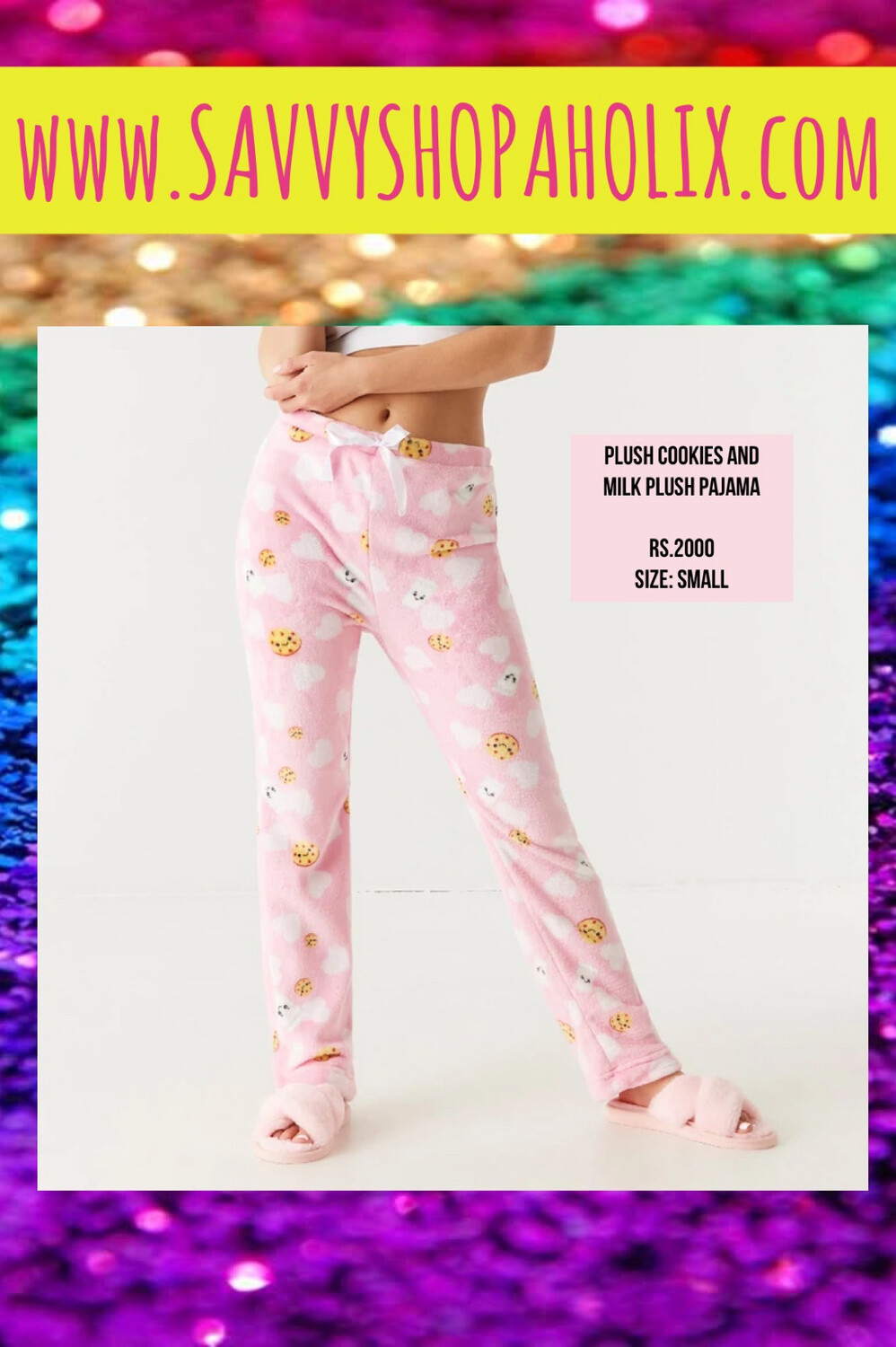 Women&#39;s Cookies and Milk Plush Pajama Pants