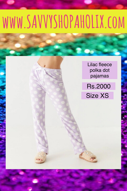 Charlotte Russe Plush Pajama Pants-POLKA DOTS