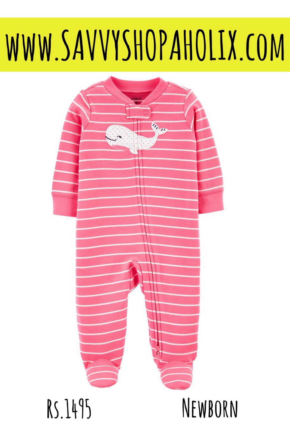 Carter’s Cotton Sleeper- Whale