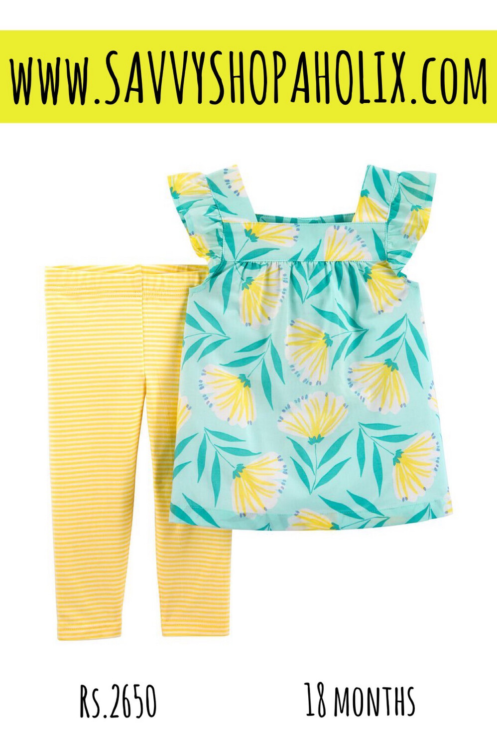 Carter’s 2pc Cotton Outfit-pears