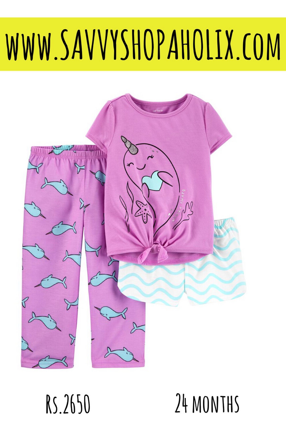 Carter’s 3pc Night Suit