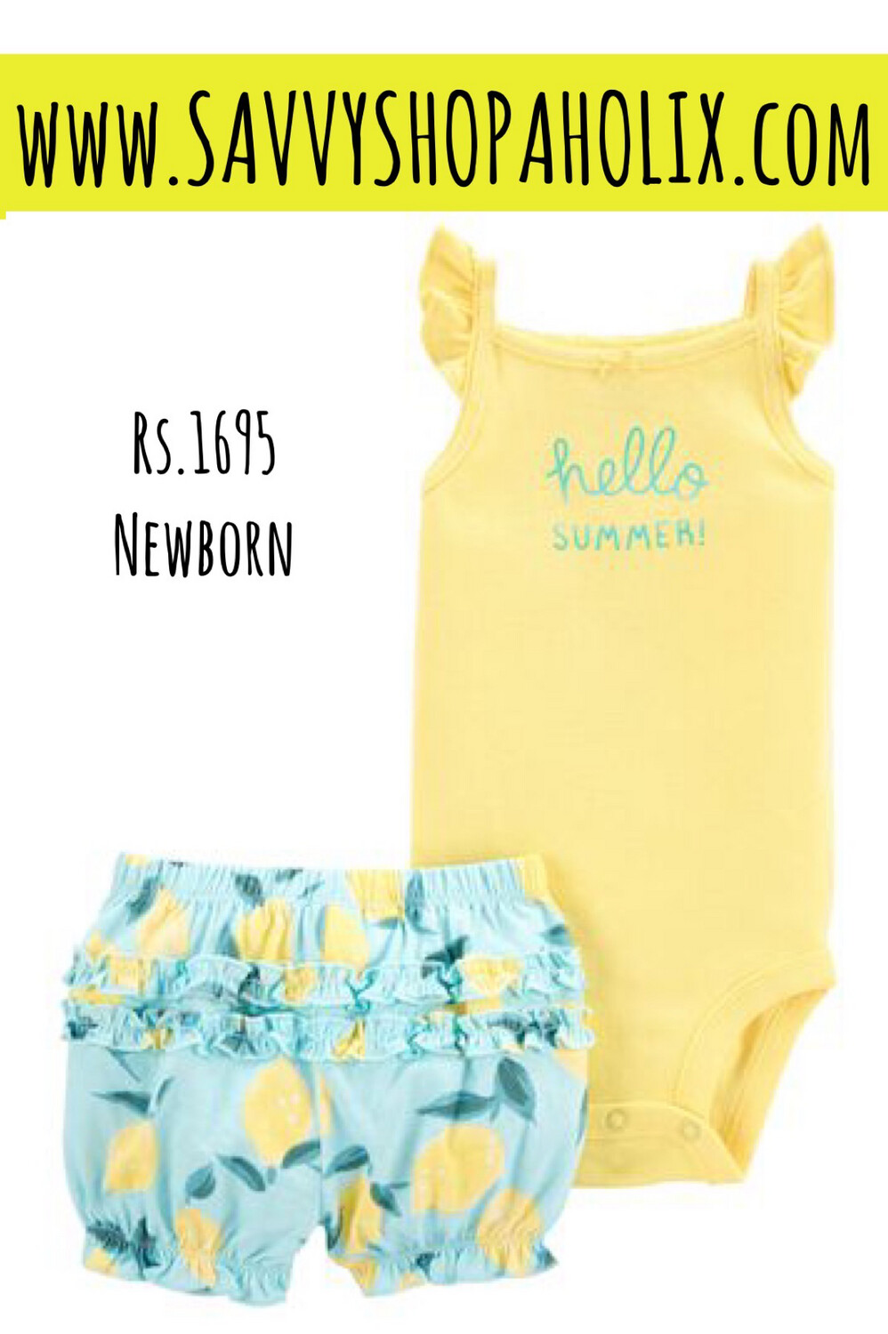 Carter’s 2pc Shorts Outfit-HELLO SUMMER
