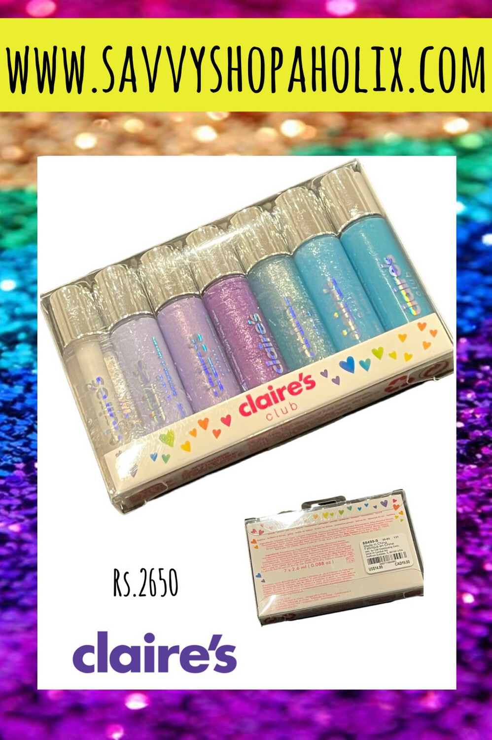 CLAIRE&#39;S 7PCS LIPGLOSS
