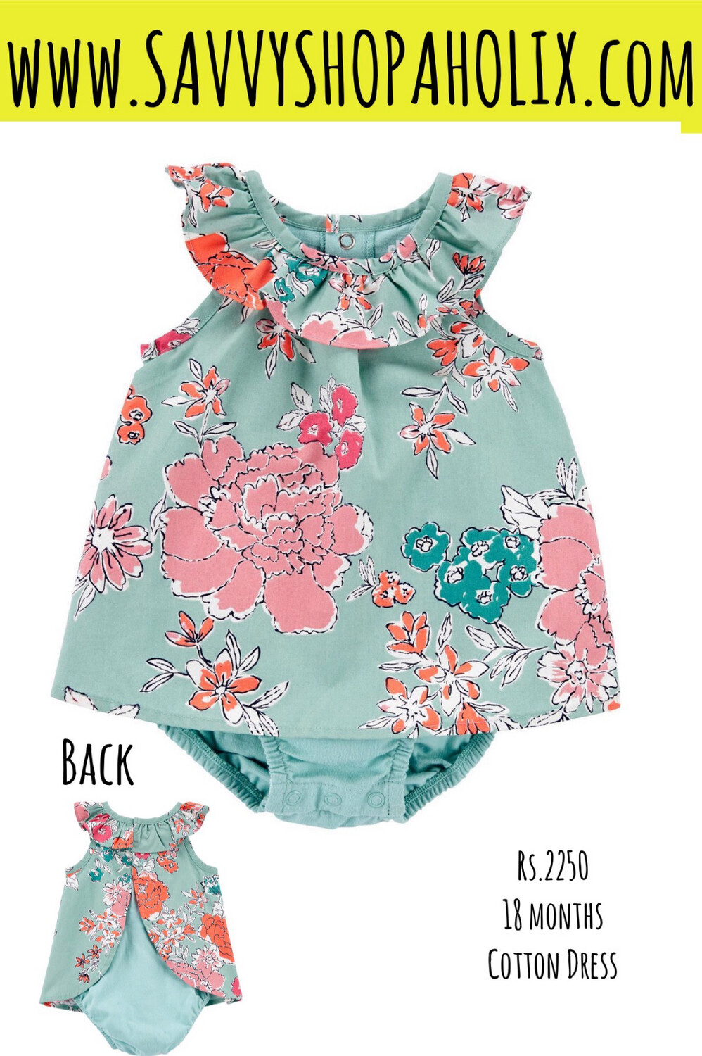 CARTER&#39;S COTTON FLORAL DRESS