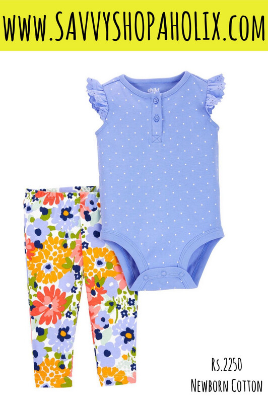 Carter’s 2pc Cotton Bodysuit And Floral Pants Set