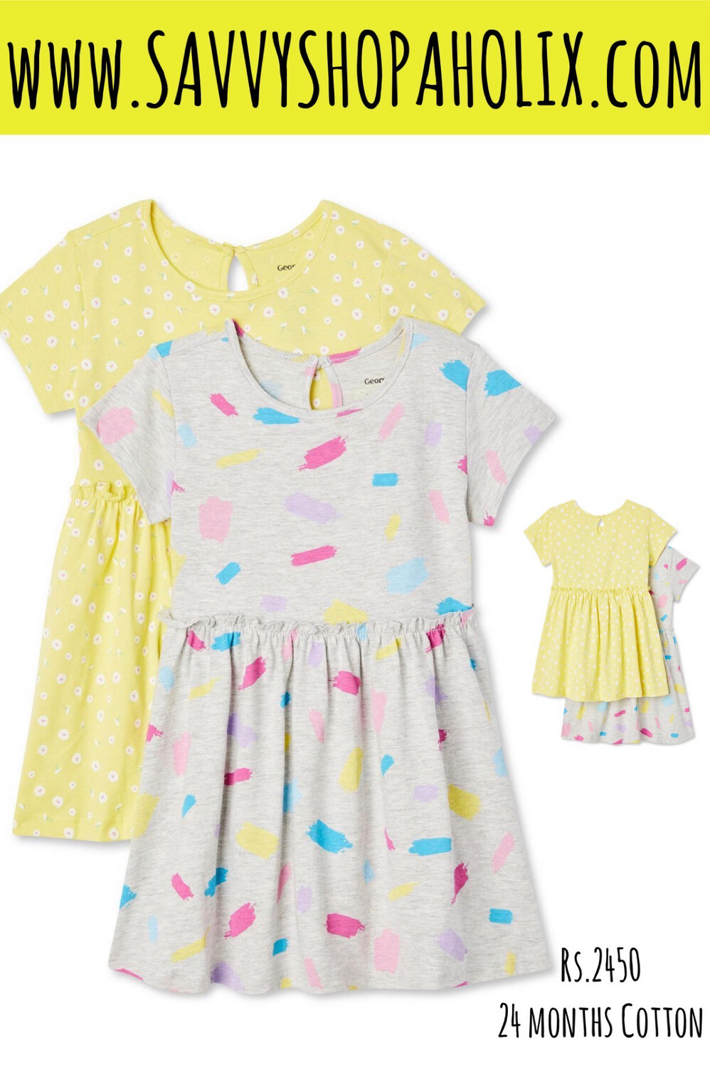 George 2pk Cotton Jersey Dresses