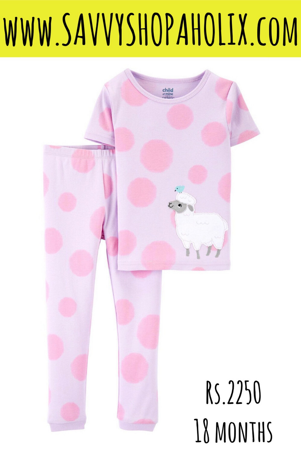 George 2pc Cotton Outfit - Polka Dot