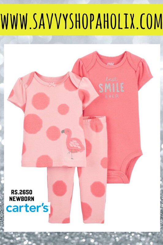 Carter’s Cotton 3pc Bodysuit, Top And Pants Set- BEST EVER SMILE