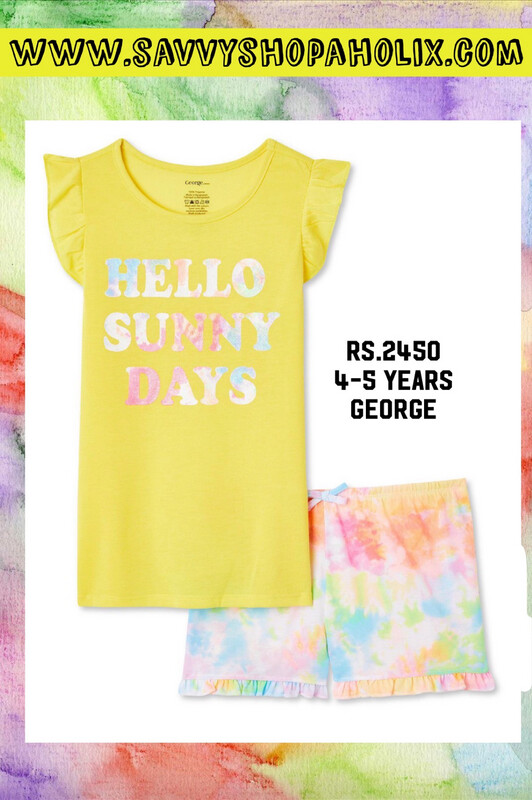 George 2pc Cotton Shorts Outfit